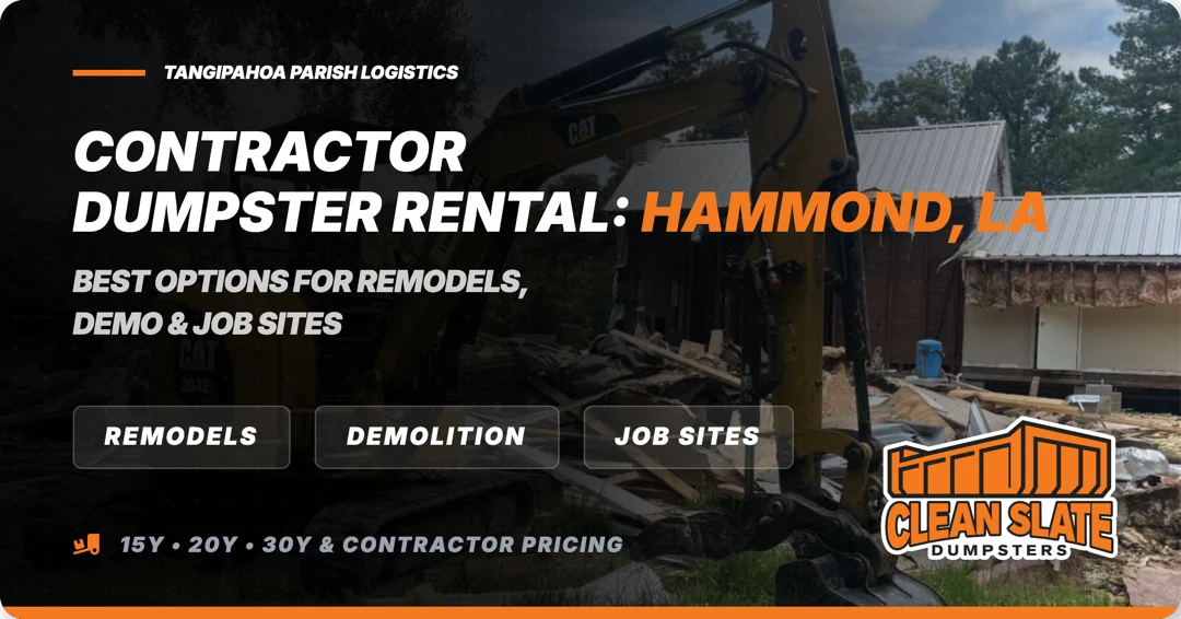 best options for remodels demo job sites