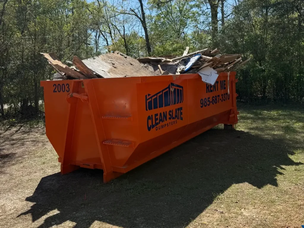 clean slate dumpsters orange roll off dumpster hammond louisiana