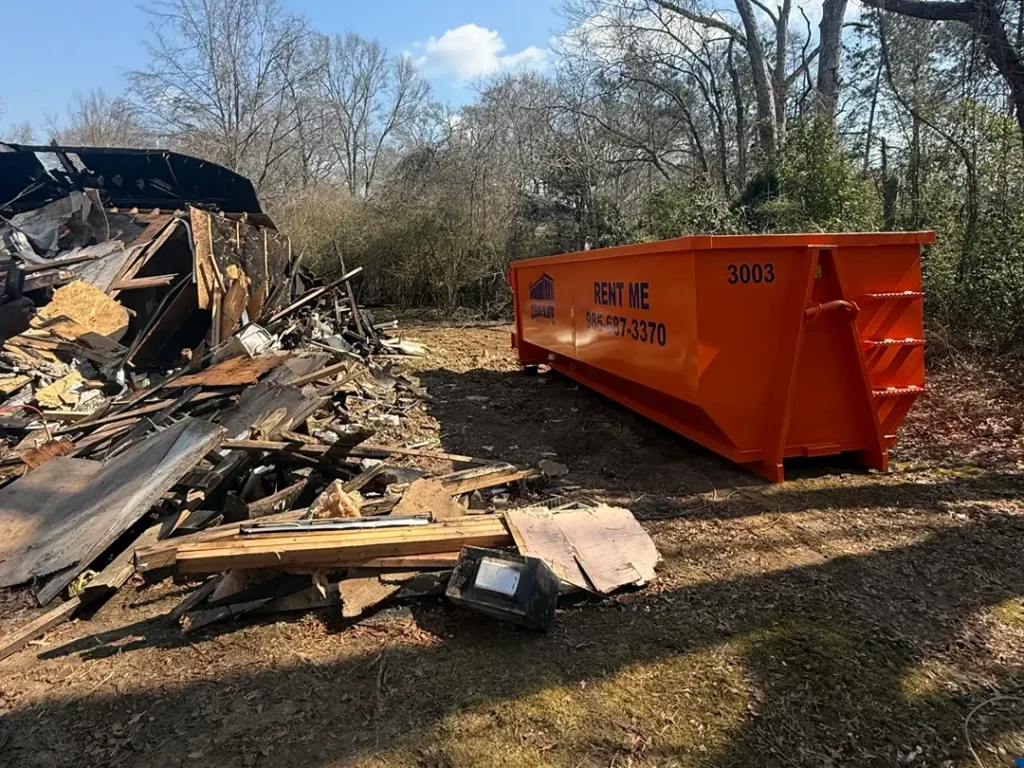 clean slate orange dumpster demolition debris hammond louisiana