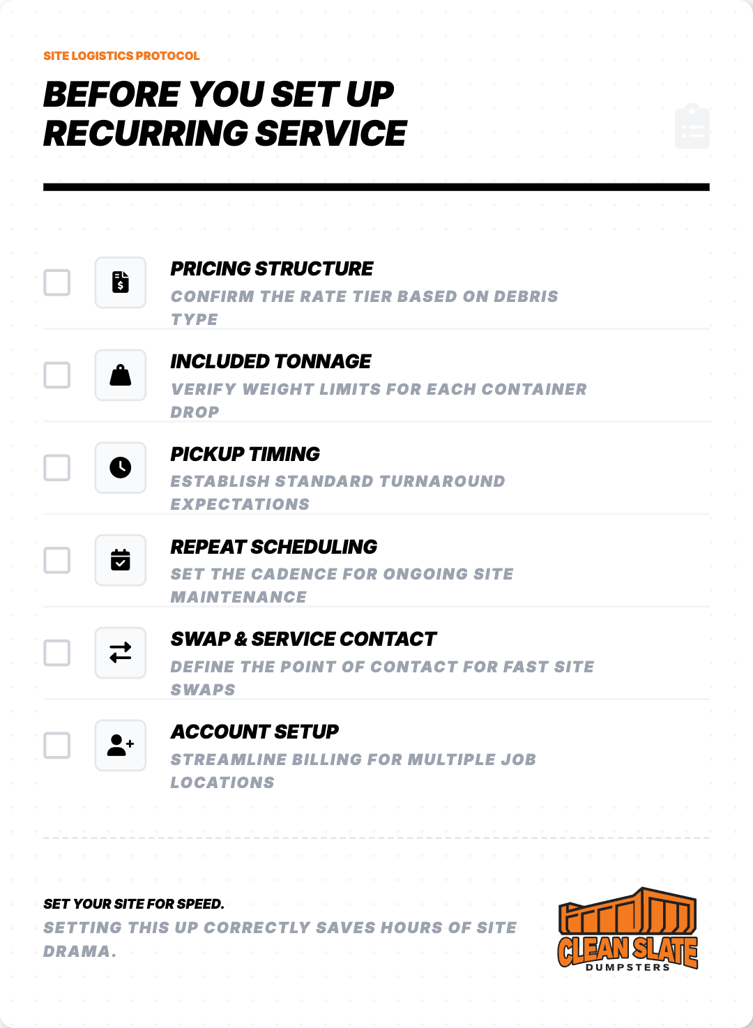 maintenance before you set up recurring service dumpster rental