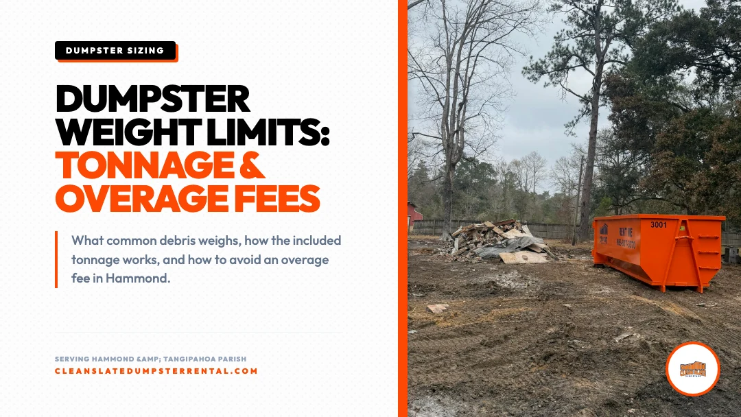 Dumpster Weight Limits Explained: Tonnage and Overage Fees