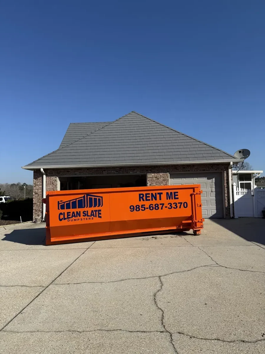 dumpster house driveway alley delivery 1