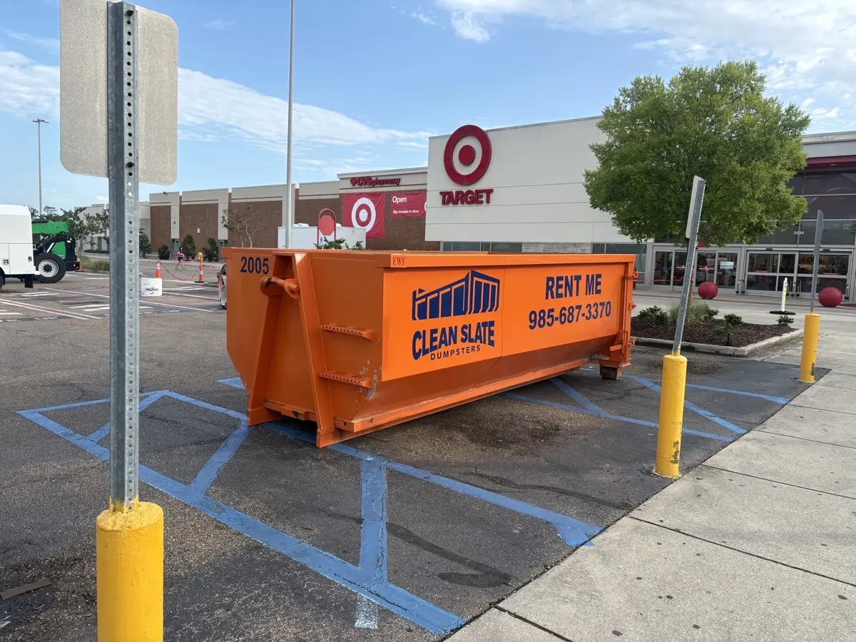 dumpster parking lot target commercial